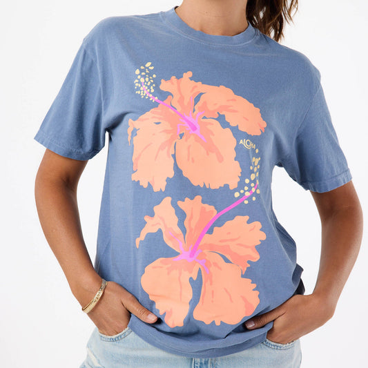 Taha'a Short Sleeve in Denim