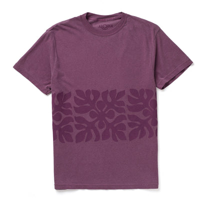 Applique Short Sleeve in Plum