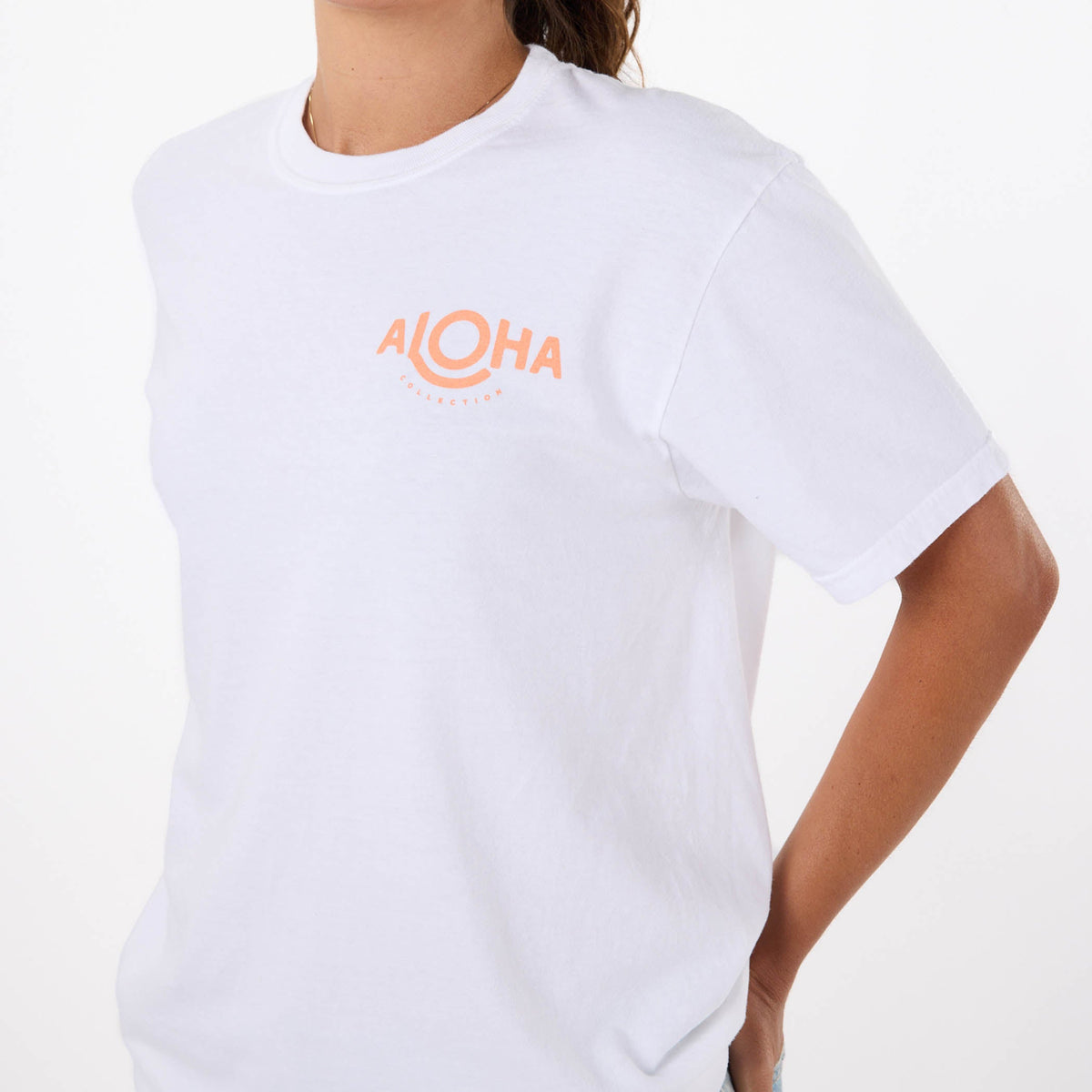 ALOHA Hana Hou Short Sleeve in White