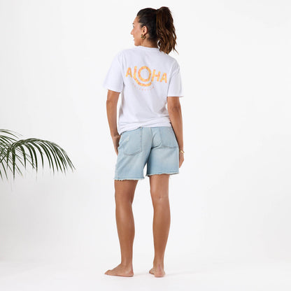 ALOHA Hana Hou Short Sleeve in White