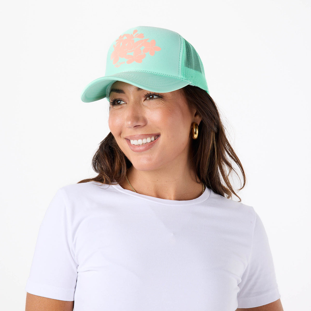 Melia Foam Trucker Hat in Splash