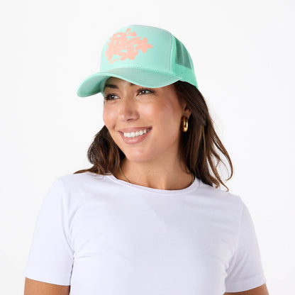 Melia Foam Trucker Hat in Splash