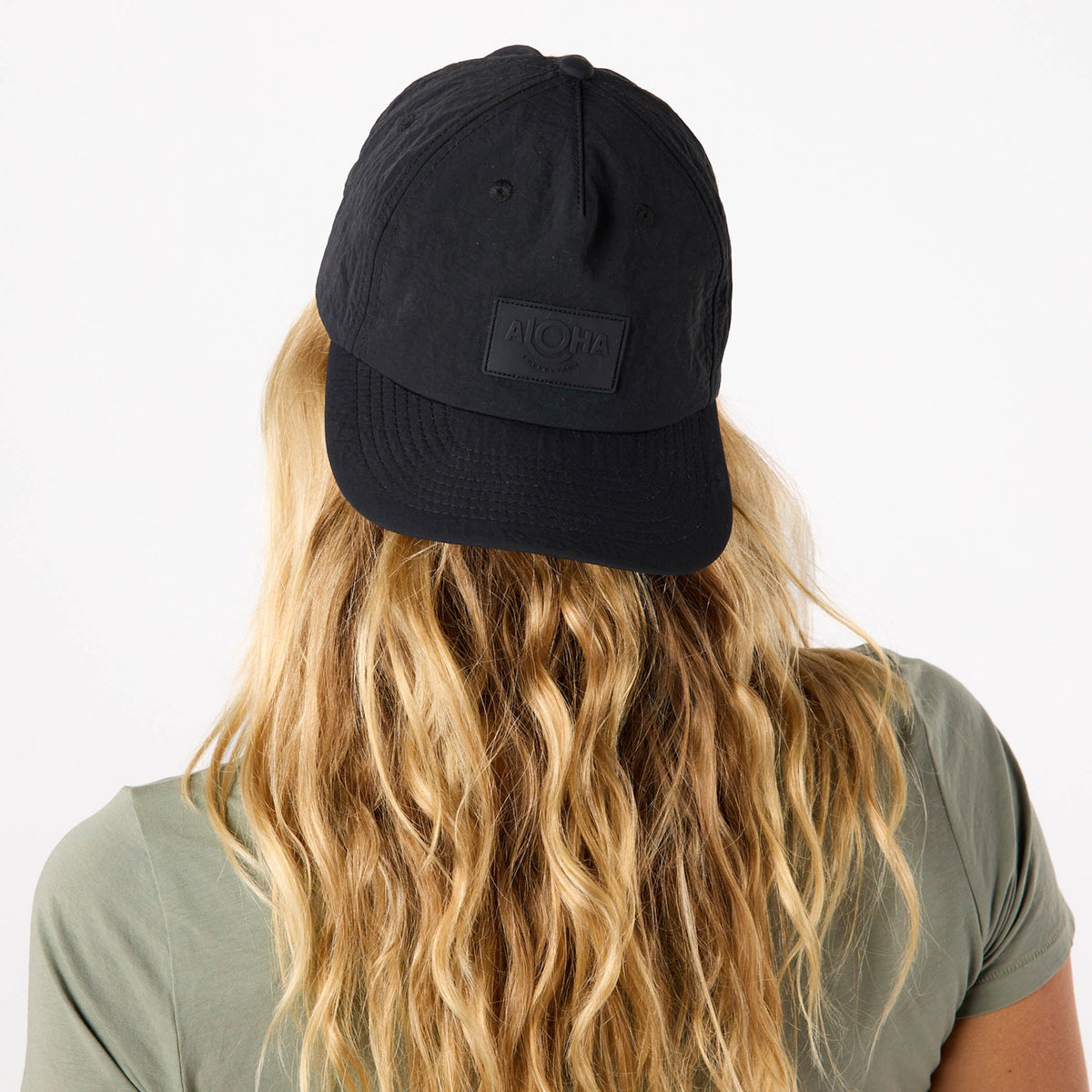 ALOHA 5 Panel Hat in Black