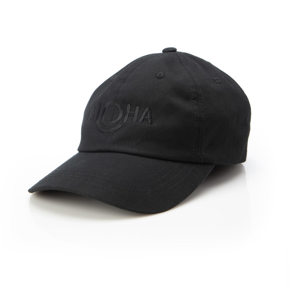 ALOHA Logo Dad Hat in Black