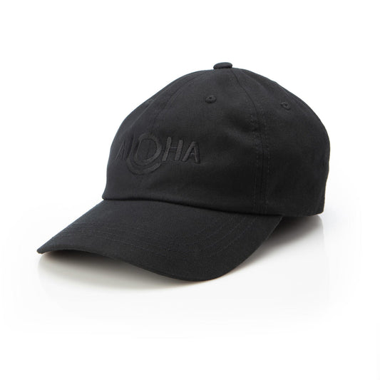 ALOHA Logo Dad Hat in Black