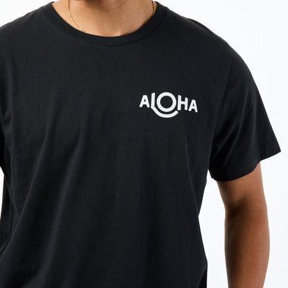 ALOHA Logo Tee in Vintage Black