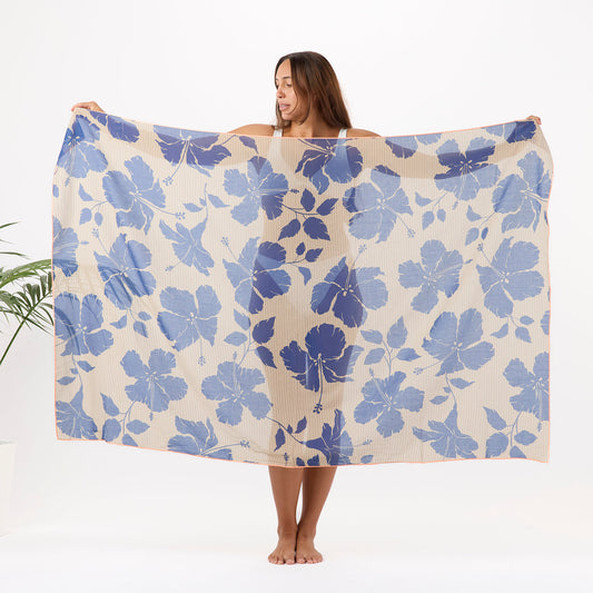 Salina Tiny Stripe Pareo in Navy