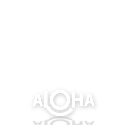 White ALOHA Decal Large