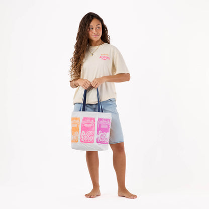 Summertime Reversible Tote in POG on Navy